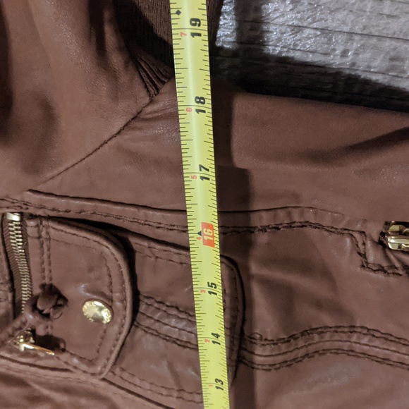 Michael Kors Leather hooded jacket - Picture 8 of 13